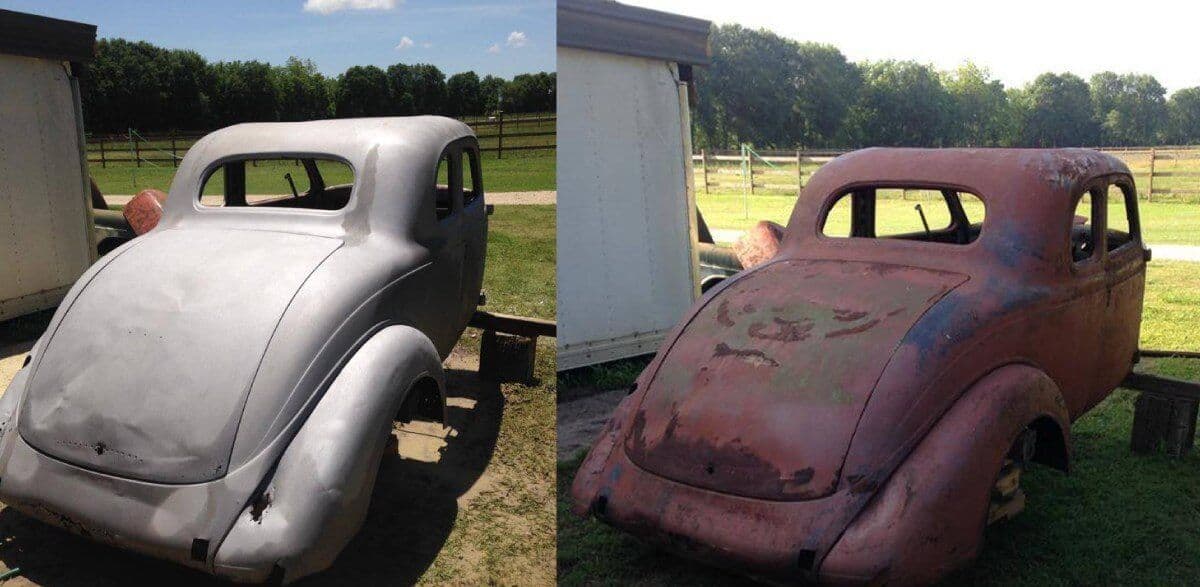 Automotive dustless blasting and surface restoration project by Pierre & Co Mobile Blasting (project 8)