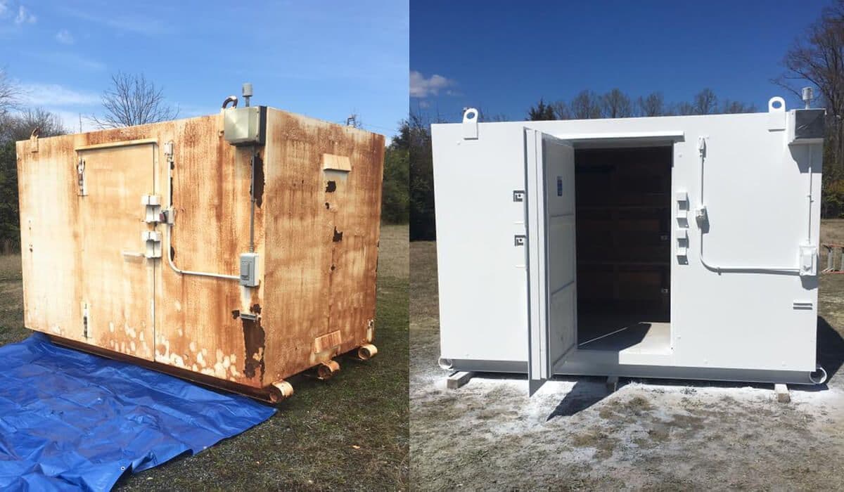 Industrial dustless blasting and surface restoration project by Pierre & Co Mobile Blasting (project 1)