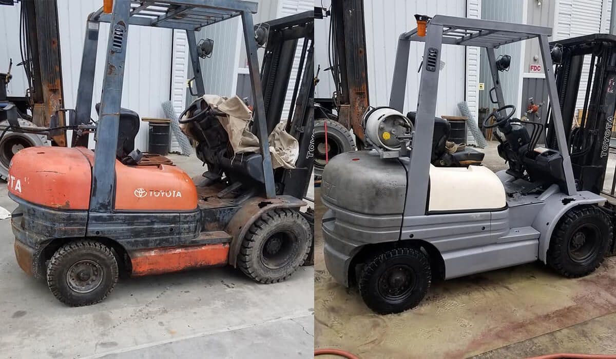 Industrial dustless blasting and surface restoration project by Pierre & Co Mobile Blasting (project 2)