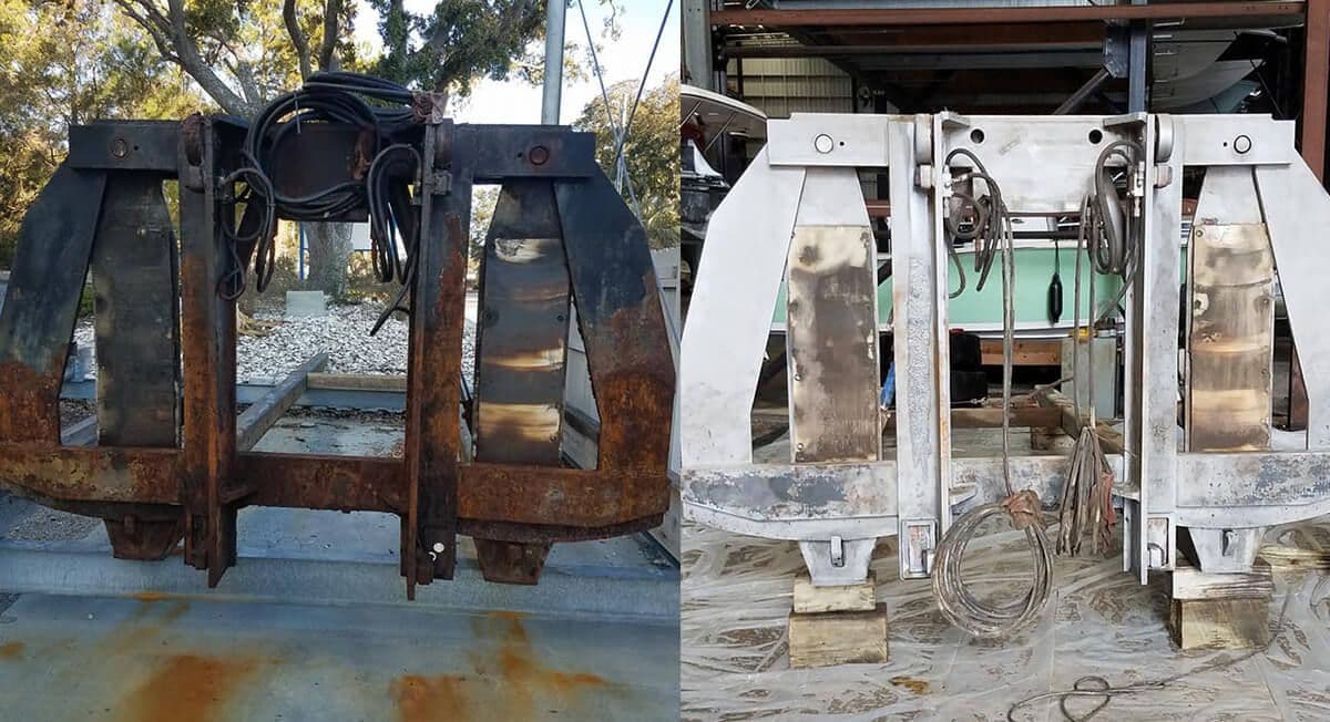 Industrial dustless blasting and surface restoration project by Pierre & Co Mobile Blasting (project 3)