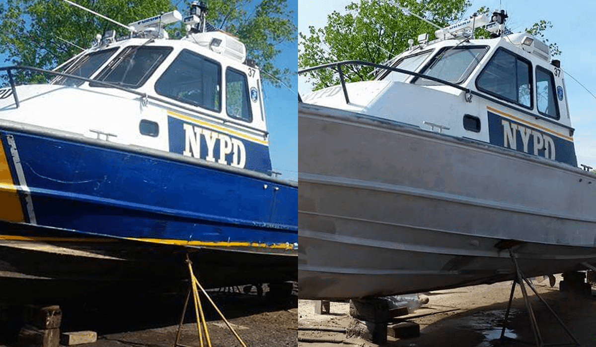 Marine dustless blasting and surface restoration project by Pierre & Co Mobile Blasting (project 3)